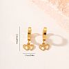 Fashionable Classic 201 Stainless Steel Heart Hoop Earrings RL8439-5