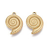 304 Stainless Steel Conch Pendants STAS-T069-27G-1