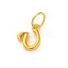 925 Sterling Silver Letter Charms with Jump Rings STER-R008-01G-U-1