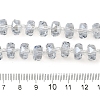 Transparent Electroplate Glass Beads Strands X-EGLA-P062-01A-PL01-4