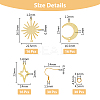 DIY Moon & Star & Sun Earring Making Kit KK-HY0003-49-2