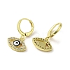 Horse Eye Real 18K Gold Plated Brass Dangle Leverback Earrings EJEW-Q797-23G-02-2