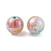 UV Plating Rainbow Iridescent Two Tone Acrylic Beads PACR-C009-04G-2