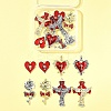 16Pcs 8 Styles Alloy Enamel Pendants FIND-FS0003-88-6