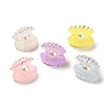 Transparent Resin Shell Ornament with Imitation Baroque Pearl Beads RESI-F045-02A-1