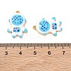 304 Stainless Steel Enamel Pendants STAS-Q119-05G-05-3