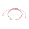 Half Finished Polyester Braided Pearl Bracelet AJEW-JB01128-04-1