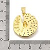 Brass Micro Pave Cubic Zirconia Pendants KK-Z104-15G-3