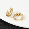 Brass Micro Pave Clear Cubic Zirconia Hoop Earrings EJEW-S277-09G-A-3