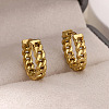 304 Stainless Steel Hoop Earrings EJEW-B142-01G-3