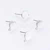 Non-Tarnish 304 Stainless Steel Stud Earring Findings STAS-D445-150-B-1