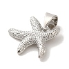 Starfish Rack Plating Brass Charms KK-U027-36P-2