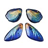 4Pcs Transparent Epoxy Resin Butterfly Wings Pendants RESI-C057-05D-1