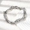 201 Stainless Steel Mariner Link Chain Bracelets for Men STAS-T077-02P-1