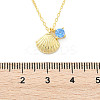 925 Sterling Silver Micro Pave Cubic Zirconia Pendant Necklaces for Women NJEW-V007-01G-5