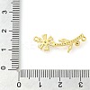 Flower of Life Rack Plating Brass Micro Pave Cubic Zirconia Links KK-S396-25-3