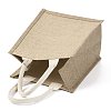 Jute Tote Bags Soft Cotton Handles Laminated Interior ABAG-F003-06-5