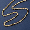 3MM 304 Stainless Steel Rope Chain Necklaces NJEW-P338-01A-G-2