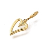 Heart 304 Stainless Steel Pendant Decorations STAS-H202-12G-01-2