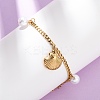 Conch & Shell Shape 304 Stainless Steel Charm Bracelets BJEW-F519-02A-G-2