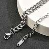304 Stainless Steel Cuban Link Chain Necklaces for Women Men NJEW-G161-02P-3