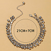 Alloy Crystal Rhinestone Bell Charm Tassel Anklets for Women WG95FC9-02-3