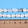 Natural Cherry Blossom Agate Nuggets & Natural Cultured Freshwater Pearl Beads Strands PEAR-N023-01A-05-5