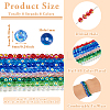 8 Strands 8 Colors Transparent Electroplate Glass Beads Strands EGLA-TA0001-27B-4