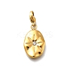 Oval 304 Stainless Steel Rhinestone Pendant Decoration STAS-R159-49G-04-1