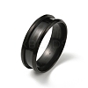 304 Stainless Steel Grooved Finger Ring Settings RJEW-WH0010-08F-EB-1