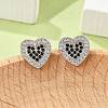 Brass Micro Pave Cubic Zirconia Stud Earrings for Women EJEW-G428-11P-01-2