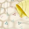 70Pcs 5 Colors 430 Stainless Steel Filigree Pendants STAS-UN0026-99-3