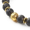 Electroplated Natural Lava Rock & Synthetic Howlite Beads Stretch Bracelets Set for Girl Women BJEW-JB06924-8