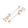 Rack Plating Moon & Star Brass Clear Cubic Zirconia European Safety Chains LS-KK-F879-24G-2