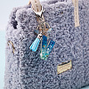 1Pc Resin Letter & Acrylic Butterfly Tassel Keychains KEYC-GF0001-19C-5