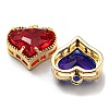 Golden Tone Brass Charms KK-D038-02G-2