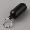 Plastic Pill-shape Floating Pendant Keychain KEYC-WH0027-113B-2