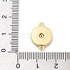Brass Micro Pave Clear Cubic Zirconia Connector Charms KK-M303-04G-06-3