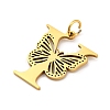 Ion Plating(IP) 201 Stainless Steel Pendants STAS-N103-184G-Y-2