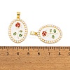 Brass Enamel Pendants KK-E108-44G-3