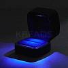 Square Plastic Jewelry Ring Boxes OBOX-F005-03B-4