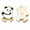 Rack Plating Alloy Enamel Pendants ENAM-N055-043-3