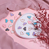 70Pcs 5 Colors Light Gold Plated Alloy Enamel Pendants ENAM-CJ0001-94-5