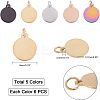 PVD Vacuum Plating 304 Stainless Steel Charms STAS-UN0017-15-5