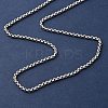 3MM 304 Stainless Steel Rolo Chain Necklaces NJEW-P338-08P-2