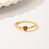 Brass Micro Pave Cubic Zirconia Finger Rings for Women ZG1628-3