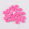 2-Hole Flat Round Resin Sewing Buttons for Costume Design BUTT-E119-24L-06-1
