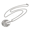 201 Stainless Steel Hollow Buddha Yoga Flower Pendant Necklaces for Women LS-NJEW-K283-06P-2