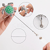 Sea Turtle Alloy with Rhinestone Enamel Retractable Badge Holder AJEW-PH01541-3
