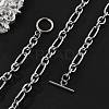 Non-Tarnish 304 Stainless Steel Figaro Chain Necklaces NJEW-O124-03P-2